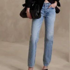Banana Republic Mid- Rise Straight Jeans